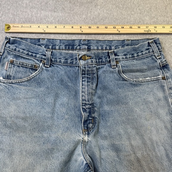 Carhartt B160 DST‎ Relaxed Fit Jeans 40x34 Light Wash Distressed Workwear - Picture 5 of 11
